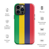 Funda para iPhone 15, 14, 13, 12, 11 Pro Max Plus Mini con bandera de Mauricio, regalo de recuerdo de viaje