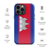 Funda para iPhone 15, 14, 13, 12, 11 Pro Max Plus Mini con bandera de Camboya, regalo de recuerdo de viaje