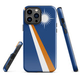 Funda para iPhone 15, 14, 13, 12, 11 Pro Max Plus Mini con bandera de las Islas Marshall, regalo de recuerdo de viaje