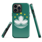 Funda para iPhone 15, 14, 13, 12, 11 Pro Max Plus Mini con bandera de Macao, regalo de recuerdo de viaje