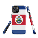 Costa Rica Rican Flag iPhone 15 14 13 12 11 Pro Max Plus Mini Phone Case iPhone Tough Rugged Protective iPhone case