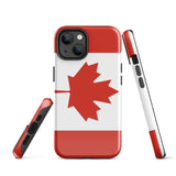 Funda para iPhone 15, 14, 13, 12 y 11 Pro Max Plus Mini con bandera canadiense Ideas para regalos Mapa del país Horizonte Regalo para ella Ideas para él Recuerdo de viaje