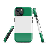 Funda para iPhone 15, 14, 13, 12 y 11 Pro Max Plus Mini con bandera de Nigeria Ideas para regalos Mapa del país Horizonte Regalo para ella Ideas para él Recuerdo de viaje
