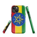 Funda para iPhone 15, 14, 13, 12 y 11 Pro Max Plus Mini con bandera de Etiopía Ideas para regalos Mapa del país Horizonte Regalo para ella Ideas para él Recuerdo de viaje