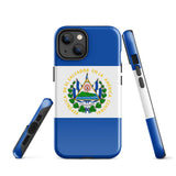 Funda para iPhone 15, 14, 13, 12, 11 Pro Max Plus Mini con bandera salvadoreña, ideas para regalos, mapa del país, regalo para ella, ideas para él, recuerdo de viaje