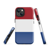 Funda para iPhone 15, 14, 13, 12, 11 Pro Max Plus Mini, carcasa protectora rígida resistente y brillante de goma con bandera holandesa, idea de regalo