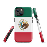 Mexico Mexican Flag iPhone Case 15 14 13 12 11 Pro Max Plus Mini Tough Fitted Hard Protective Shell Glossy Rubber Phone Case Gift Idea