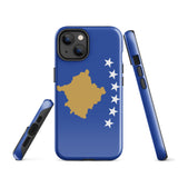 Kosovo Kosovar Flagge iPhone Hülle 15 14 13 12 11 Pro Max Plus Mini Geschenkideen Landkarte Skyline Geschenk für Sie Ihn Ideen Reise Souvenir
