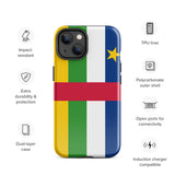 Funda para iPhone 15, 14, 13, 12, 11 Pro Max Plus Mini con bandera de la República Centroafricana, regalo de recuerdo de viaje