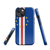 Cabo Verde Verdean Flagge iPhone Fall 15 14 13 12 11 Pro Max Plus Mini Geschenk Reise Souvenir