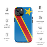 Funda para iPhone 15, 14, 13, 12, 11 Pro Max Plus Mini con la bandera de Kinshasa de la República Democrática del Congo, regalo de recuerdo de viaje