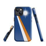 Funda para iPhone 15, 14, 13, 12, 11 Pro Max Plus Mini con bandera de las Islas Marshall, regalo de recuerdo de viaje