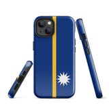 Funda para iPhone 15, 14, 13, 12, 11 Pro Max Plus Mini con la bandera de Nauru, regalo de recuerdo de viaje