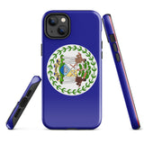 Belice Funda para iPhone con la bandera de Belice 15, 14, 13, 12, 11 Pro Max Plus Mini Ideas de regalo Mapa del país Horizonte Regalo para ella Ideas para él Recuerdo de viaje