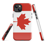 Funda para iPhone 15, 14, 13, 12 y 11 Pro Max Plus Mini con bandera canadiense Ideas para regalos Mapa del país Horizonte Regalo para ella Ideas para él Recuerdo de viaje