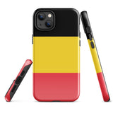 Funda para iPhone 15, 14, 13, 12 y 11 Pro Max Plus Mini con bandera belga Ideas para regalos Mapa del país Horizonte Regalo para ella Ideas para él Recuerdo de viaje