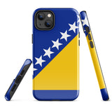 Bosnien und Herzegowina Bosnische Flagge iPhone Hülle 15 14 13 12 11 Pro Max Plus Mini Geschenkideen Landgeschenk für Sie Ihn Ideen Reise Souvenir