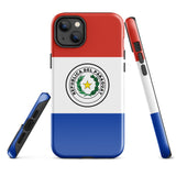 Funda para iPhone 15, 14, 13, 12 y 11 Pro Max Plus Mini con bandera de Paraguay Ideas para regalos Mapa del país Horizonte Regalo para ella Ideas para él Recuerdo de viaje