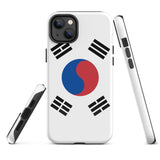 Funda para iPhone 15, 14, 13, 12 y 11 Pro Max Plus Mini con bandera de Corea del Sur Ideas para regalos Mapa del país Horizonte Regalo para ella Ideas para él Recuerdo de viaje