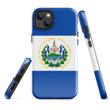 Funda para iPhone 15, 14, 13, 12, 11 Pro Max Plus Mini con bandera salvadoreña, ideas para regalos, mapa del país, regalo para ella, ideas para él, recuerdo de viaje