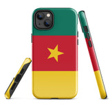 Funda para iPhone 15, 14, 13, 12 y 11 Pro Max Plus Mini con bandera de Camerún Ideas de regalo Mapa del país Horizonte Regalo Recuerdo de viaje