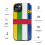 Funda para iPhone 15, 14, 13, 12, 11 Pro Max Plus Mini con bandera de la República Centroafricana, regalo de recuerdo de viaje