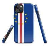 Cabo Verde Verdean Flagge iPhone Fall 15 14 13 12 11 Pro Max Plus Mini Geschenk Reise Souvenir