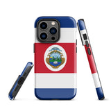 Costa Rica Rican Flag iPhone 15 14 13 12 11 Pro Max Plus Mini Phone Case iPhone Tough Rugged Protective iPhone case