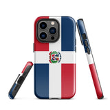 Dominican Republic República Dominicana Flag iPhone 15 14 13 12 11 Pro Max Plus Mini Phone Case iPhone Tough Rugged Protective iPhone case
