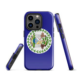Belice Funda para iPhone con la bandera de Belice 15, 14, 13, 12, 11 Pro Max Plus Mini Ideas de regalo Mapa del país Horizonte Regalo para ella Ideas para él Recuerdo de viaje