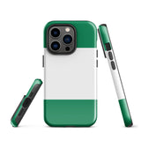 Funda para iPhone 15, 14, 13, 12 y 11 Pro Max Plus Mini con bandera de Nigeria Ideas para regalos Mapa del país Horizonte Regalo para ella Ideas para él Recuerdo de viaje