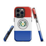 Funda para iPhone 15, 14, 13, 12 y 11 Pro Max Plus Mini con bandera de Paraguay Ideas para regalos Mapa del país Horizonte Regalo para ella Ideas para él Recuerdo de viaje