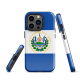 Funda para iPhone 15, 14, 13, 12, 11 Pro Max Plus Mini con bandera salvadoreña, ideas para regalos, mapa del país, regalo para ella, ideas para él, recuerdo de viaje