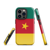 Funda para iPhone 15, 14, 13, 12 y 11 Pro Max Plus Mini con bandera de Camerún Ideas de regalo Mapa del país Horizonte Regalo Recuerdo de viaje