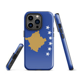 Kosovo Kosovar Flagge iPhone Hülle 15 14 13 12 11 Pro Max Plus Mini Geschenkideen Landkarte Skyline Geschenk für Sie Ihn Ideen Reise Souvenir