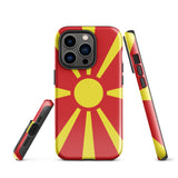 North Macedonia Macedonian Flag iPhone Case 15 14 13 12 11 Pro Max Plus Mini Gift Ideas Country Map Skyline Gift  Travel  Souvenir