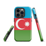 Azerbaijan Azerbaijani Flag iPhone Case 15 14 13 12 11 Pro Max Plus Mini Gift Travel Souvenir