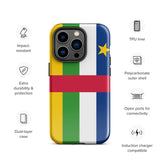 Funda para iPhone 15, 14, 13, 12, 11 Pro Max Plus Mini con bandera de la República Centroafricana, regalo de recuerdo de viaje