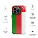 Funda para iPhone 15, 14, 13, 12, 11 Pro Max Plus Mini con bandera de Omán, regalo de recuerdo de viaje