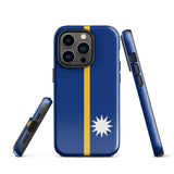 Funda para iPhone 15, 14, 13, 12, 11 Pro Max Plus Mini con la bandera de Nauru, regalo de recuerdo de viaje