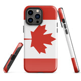 Funda para iPhone 15, 14, 13, 12 y 11 Pro Max Plus Mini con bandera canadiense Ideas para regalos Mapa del país Horizonte Regalo para ella Ideas para él Recuerdo de viaje