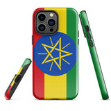 Funda para iPhone 15, 14, 13, 12 y 11 Pro Max Plus Mini con bandera de Etiopía Ideas para regalos Mapa del país Horizonte Regalo para ella Ideas para él Recuerdo de viaje