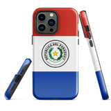 Funda para iPhone 15, 14, 13, 12 y 11 Pro Max Plus Mini con bandera de Paraguay Ideas para regalos Mapa del país Horizonte Regalo para ella Ideas para él Recuerdo de viaje