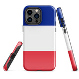 Funda para iPhone 15, 14, 13, 12 y 11 Pro Max Plus Mini con bandera francesa Ideas para regalos Mapa del país Horizonte Regalo para ella Ideas para él Recuerdo de viaje