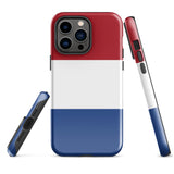 Funda para iPhone 15, 14, 13, 12, 11 Pro Max Plus Mini, carcasa protectora rígida resistente y brillante de goma con bandera holandesa, idea de regalo