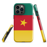 Funda para iPhone 15, 14, 13, 12 y 11 Pro Max Plus Mini con bandera de Camerún Ideas de regalo Mapa del país Horizonte Regalo Recuerdo de viaje