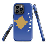 Kosovo Kosovar Flagge iPhone Hülle 15 14 13 12 11 Pro Max Plus Mini Geschenkideen Landkarte Skyline Geschenk für Sie Ihn Ideen Reise Souvenir