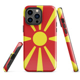 North Macedonia Macedonian Flag iPhone Case 15 14 13 12 11 Pro Max Plus Mini Gift Ideas Country Map Skyline Gift  Travel  Souvenir