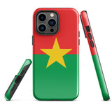 Funda para iPhone 15, 14, 13, 12, 11 Pro Max Plus Mini con bandera de Burkina Faso, regalo de recuerdo de viaje