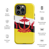 Funda para iPhone 15, 14, 13, 12, 11 Pro Max Plus Mini con bandera de Brunei, regalo de recuerdo de viaje